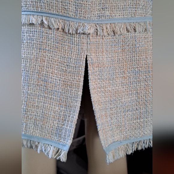Vintage Neiman Marcus Exclusive Tweed Skirt Suit Set Size 8 Fringe - Picture 8 of 10